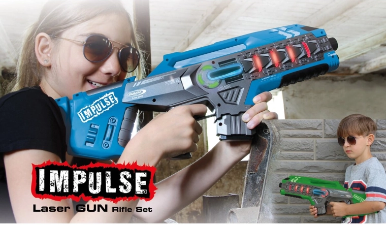 Impulse set laserguns (blauw/groen)