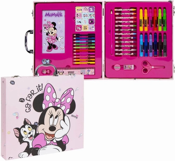 Houten tekenkoffertje Minnie – 42 stuks