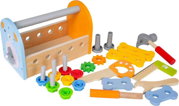 Praktische houten box met handvat