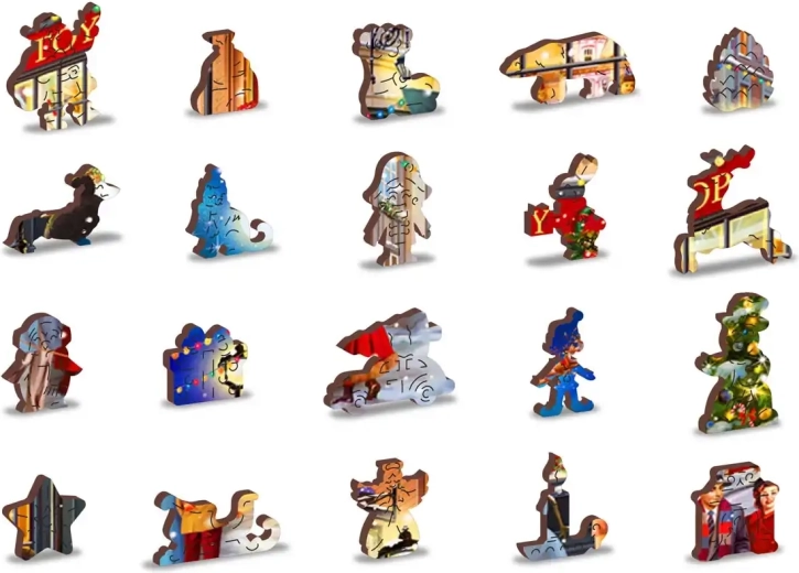 Unieke houten “whimsy”-stukjes