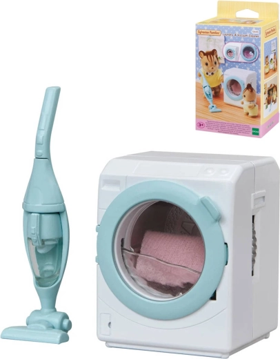 Sylvanian Families automatische wasmachine en stofzuiger met accessoires