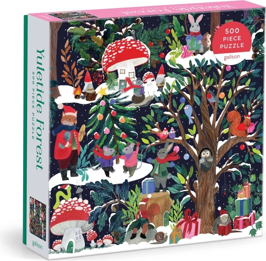 Galison vierkante puzzel Kerstbos 500 stukjes