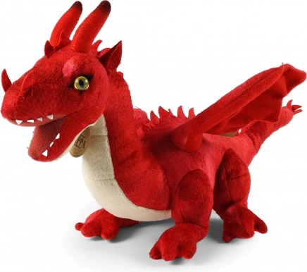 Pluche draak rood ECO-FRIENDLY 40 cm