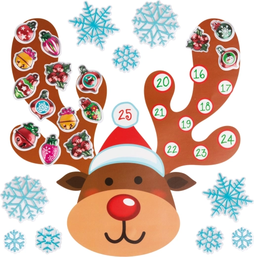 Kerst zelfklevende adventskalender voor de muur