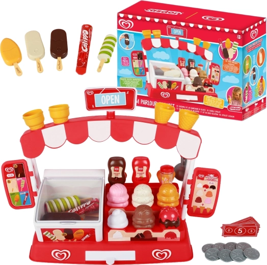 Casdon Algida kinder-ijswinkel – speelsset met toonbank en accessoires (50+ onderdelen)