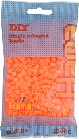 Hama Midi strijkkralen oranje 1000 stuks