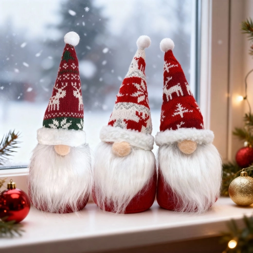 Kerstman in Scandinavische stijl 28 cm - 1 stuk