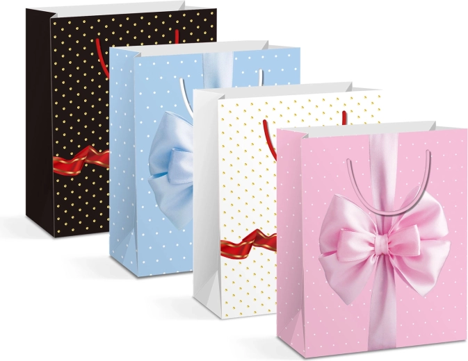 Kerstpapieren cadeauzakje voor een fles - 1 stuk