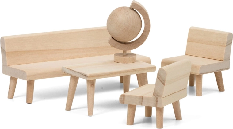 Lundby creatieve meubelset voor de woonkamer voor een poppenhuis (DIY)