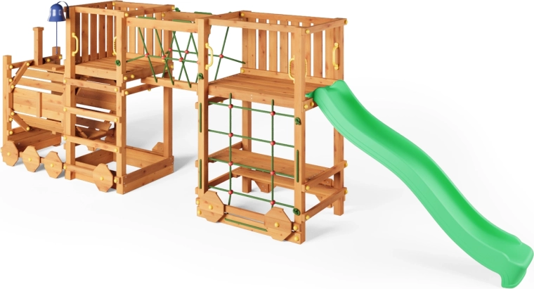 Lange groene glijbaan 220 cm