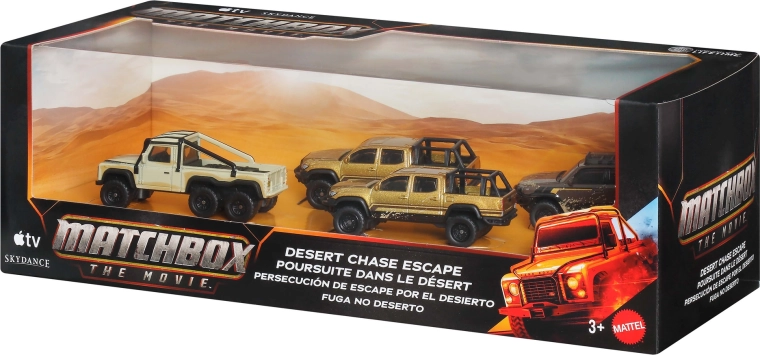 4 filmautootjes op schaal 1:64