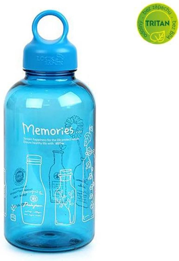 Kunststof waterfles Bisfree Loop 530 ml blauw