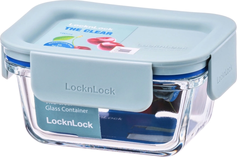 Glazen doos Clear rechthoekig 160 ml, mint