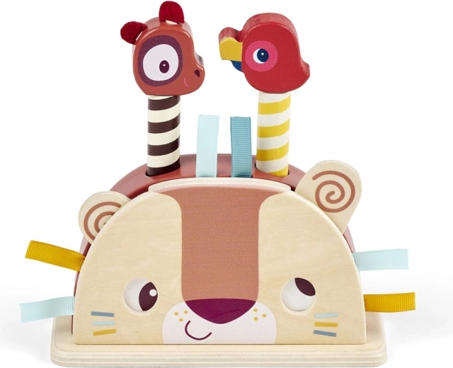 Lilliputiens houten pop-up speelgoed met leeuw Jack