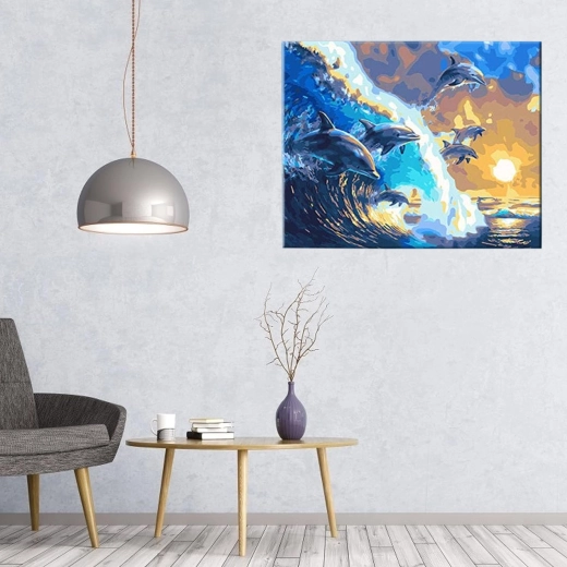 Klaar kunstwerk om op te hangen