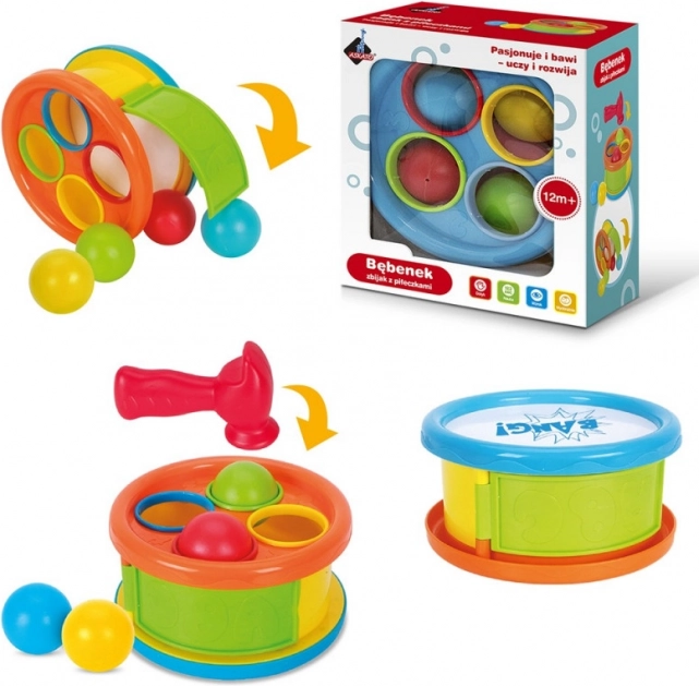 trommel met balletjes – drumrammeltje voor kinderen
