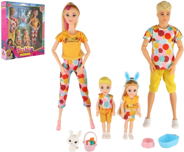 Poppenfamilieset met accessoires