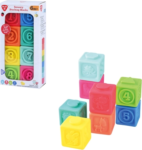 PlayGo rubberen blokken voor kinderen 8 st.