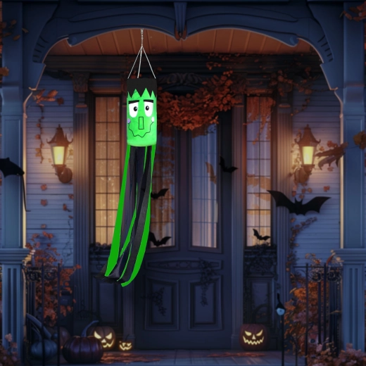 Halloween-windzak Frankenstein groen 122 cm