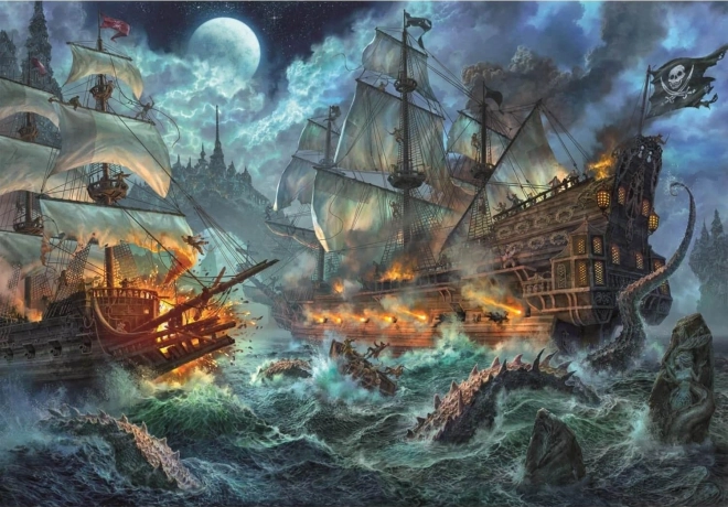 Clementoni puzzel Piratenstrijd 6000 stukjes