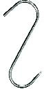 Rookhaak 100 × 4,5 mm, vertind (10 stuks)