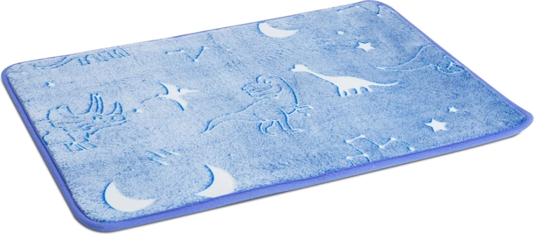 Blauw lichtgevend dinosauruskleed 60 × 40 cm