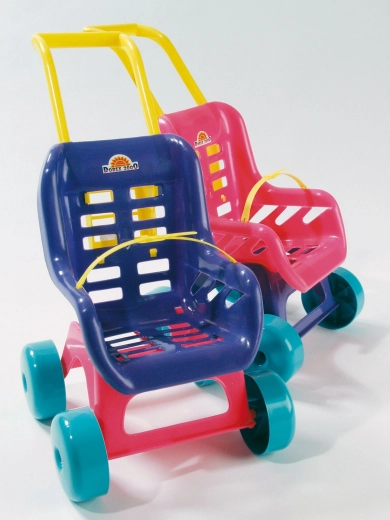 Roze poppenwagen