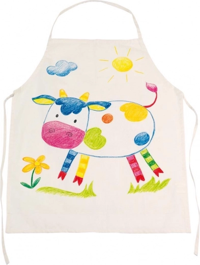 Kinderkatoenen schort om in te kleuren