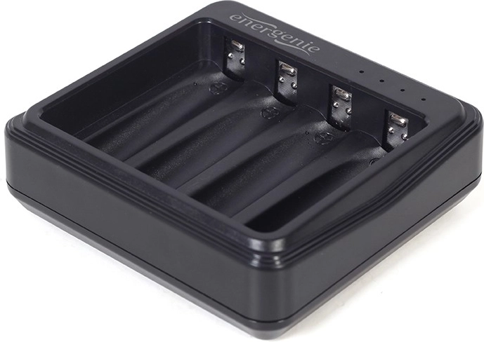 USB-oplader voor AA/AAA-accu’s, zwart