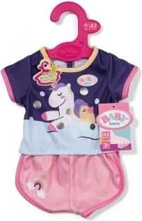 BABY born pyjama met eenhoorn voor poppen van 43 cm