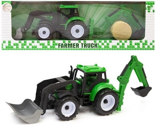 Tractor-graafmachine met aanhanger - 1 stuk