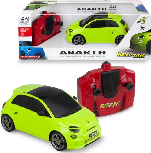 RC-auto Abarth 500e 1:24 met afstandsbediening, groen - 1 stuk