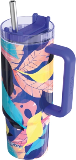 Roestvrijstalen thermobeker Quokka Vibe Midnight Forest met rietje 880 ml