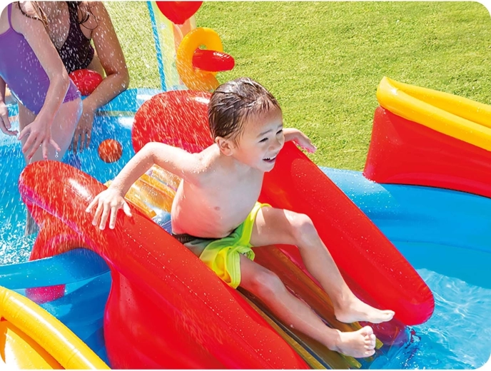 Veilige glijbaan met zachte landing