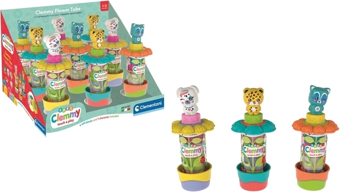 Clementoni Baby Clemmy zachte blokjes in een tube – tuin