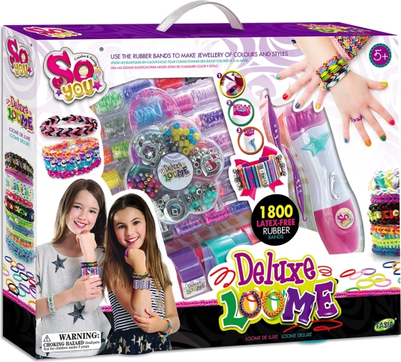 Tasia vlechter voor het maken van armbandjes van latexvrije elastiekjes – 1800 stuks