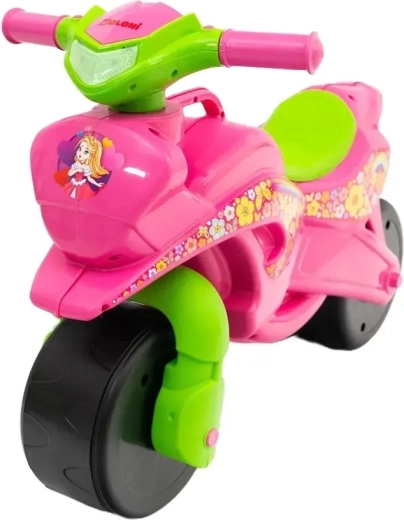 Doloni kinderloopfiets motor roze-groen