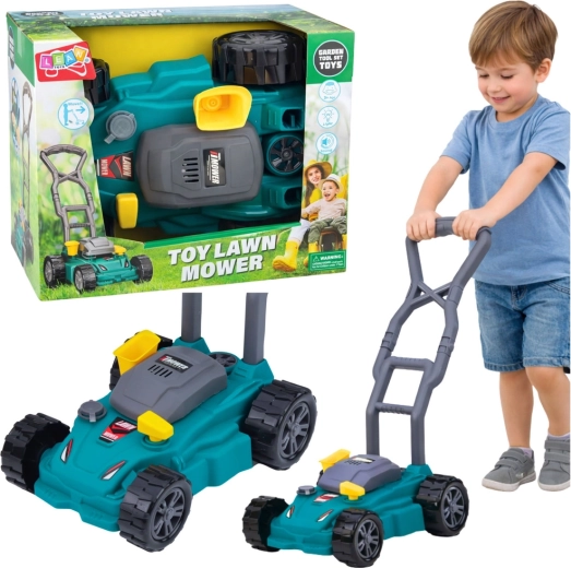 Kinderduwgrasmaaier met licht en geluid – turquoise