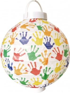 Papieren lampion 20 cm op batterijen