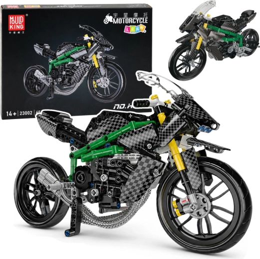 Constructieset race-sportmotor zwart – 656 onderdelen