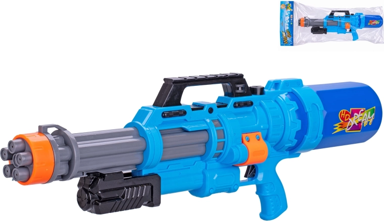 Blauw waterpistool met pomp 68 cm