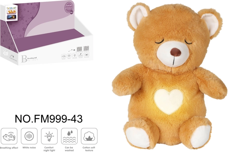 Interactieve teddybeer Miso met licht en geluid, bruin