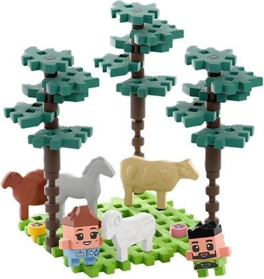 Figuurtjes en dieren voor spel rond zorg en redding