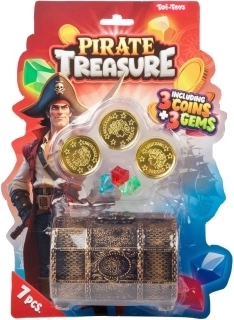 Piratenkist met munten en edelstenen voor kinderen