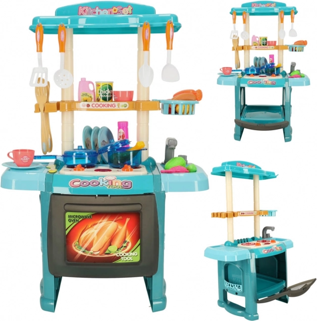 Leuke kinderkookset met oven, branders, geluiden en lichten