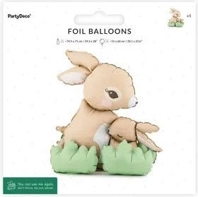 Staande folieballon Konijntjes mix 51 × 60 cm