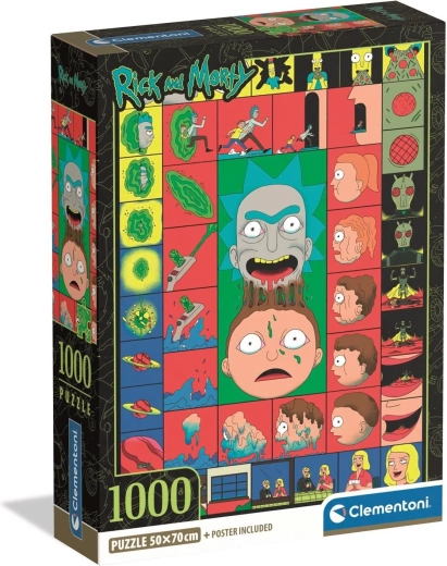 CLEMENTONI puzzel RICK AND MORTY: iconische momenten 1000 stukjes