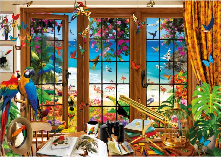 Educa Puzzel Ramen van de Vogelspotter 1500 Stukken