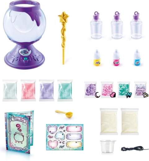 Gouden toverstok en flesjes voor om de nek