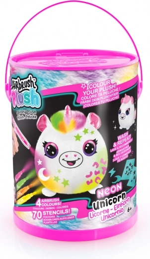 Airbrush creatieve set Neon met squish knuffels